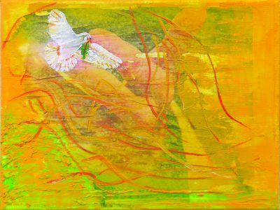 Katja Bednarik Sudec, Zdravljenje duše II, 30X24, akril na platno, 300