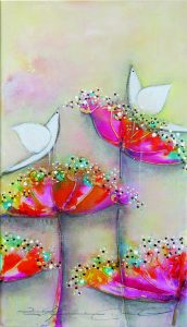 Nina Zuljan, Srečanje, 50X40, akril na platno, 150